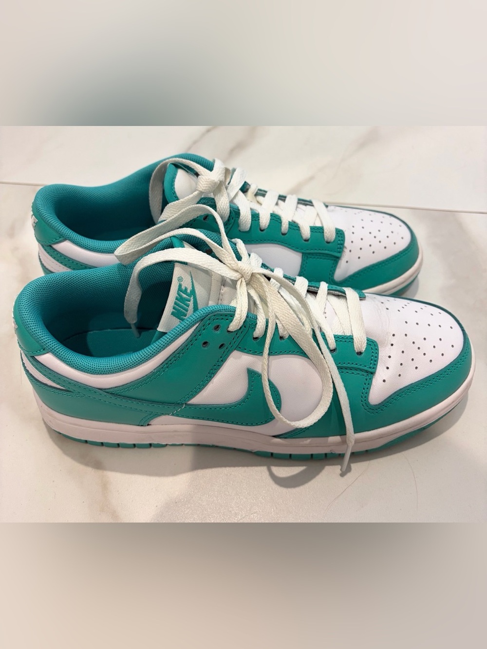Nike Dunk Low Teal & White Sneakers Jade